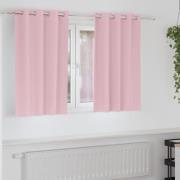 vidaXL Mörkläggningsgardiner med gardiner Babyrosa Polyester