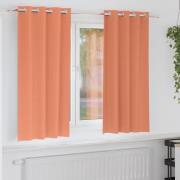 vidaXL Mörkläggningsgardiner med ringar Terracotta Polyester