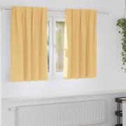 vidaXL Mörkläggningsgardiner med gardiner Beige Polyester
