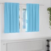 vidaXL Mörkläggningsgardiner med gardiner Ljusblå Polyester