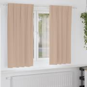 vidaXL Mörkläggningsgardiner med Ringar 2 pcs Taupe 175 x 140 cm