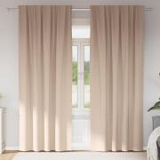 vidaXL Mörkläggningsgardiner med gardiner Taupe Polyester