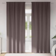 vidaXL Mörkläggningsgardiner med Ringar 2 pcs Mörkbrun 225 x 140 cm