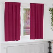 vidaXL Mörkläggningsgardiner med gardiner Vinröd Polyester