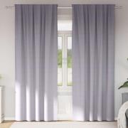 vidaXL Mörkläggningsgardiner med Ringar 2 pcs Metallgrå 225 x 140 cm