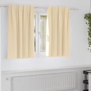 vidaXL Mörkläggningsgardiner med gardiner Kräm Polyester