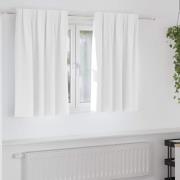 vidaXL Mörkläggningsgardiner med gardiner Ljus vit Polyester