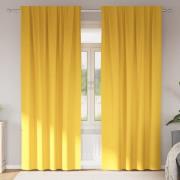vidaXL Gardiner med gardiner 2 pcs senapsgul Polyester
