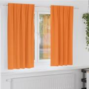vidaXL Gardiner med gardiner 2 pcs Orange Polyester