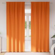 vidaXL Mörkläggningsgardiner med ringar Klart Orange Polyester