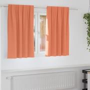 vidaXL Mörkläggningsgardiner med ringar Terracotta Polyester