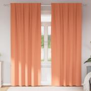 vidaXL Mörkläggningsgardiner med Ringar 2 pcs Terracotta 260 x 140 cm