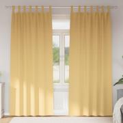 vidaXL Mörkläggningsgardiner med Ringar 2 pcs Beige 260 x 140 cm