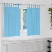vidaXL Mörkläggningsgardiner med gardiner Ljusblå Polyester