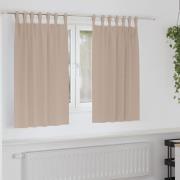 vidaXL Mörkläggningsgardiner med ringar Taupe Polyester