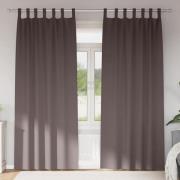 vidaXL Mörkläggningsgardiner med gardiner Mörkbrun Polyester