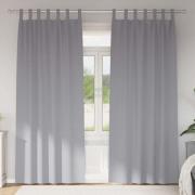 vidaXL Mörkläggningsgardiner med Ringar 2 pcs Ljusgrå 260 x 140 cm