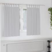 vidaXL Mörkläggningsgardiner med ringar Ljusgrå Polyester