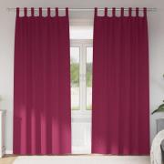 vidaXL Mörkläggningsgardiner med gardiner Vinröd Polyester