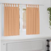 vidaXL Mörkläggningsgardiner med Ringar 2 pcs Ljusbrun 140 x 140 cm