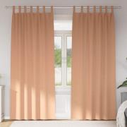 vidaXL Gardiner med gardiner 2 pcs Ljusbrun Polyester