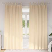 vidaXL Gardiner med gardiner 2 pcs Kräm Polyester