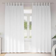 vidaXL Mörkläggningsgardiner med Ringar 2 pcs Ren Vit 225 x 140 cm