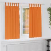 vidaXL Gardiner med gardiner 2 pcs Klart orange Polyester