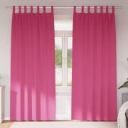vidaXL Mörkläggningsgardiner med Ringar 2 pcs Klart Pink 225 x 140 cm