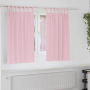 vidaXL Mörkläggningsgardiner med Ringar 2 pcs Babyrosa 140 x 140 cm
