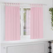 vidaXL Gardiner med gardiner 2 pcs Babyrosa Polyester