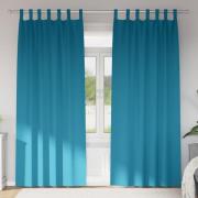 vidaXL Mörkläggningsgardiner med gardiner Turkos Polyester