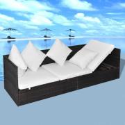 vidaXL Solstol Brun 200 x 60 x 58 cm konstrotting