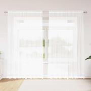 vidaXL Gardiner med gardiner Blommor Vit 200 x 220 cm Polyester