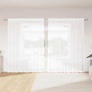 vidaXL Gardiner med gardiner Blommor Vit 300 x 245 cm Polyester