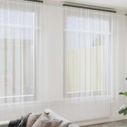 vidaXL Gardiner med gardiner Blommor Vit 600 x 260 cm Polyester