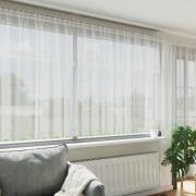 vidaXL Gardiner med gardiner Blommor Vit 900 x 160 cm Polyester