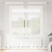 vidaXL Gardiner med gardiner Vit 150 x 200 cm Polyester