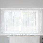 vidaXL Spetsgardin med gardiner Blommor Vit 140 x 200 cm Polyester