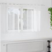 vidaXL Gardiner med gardiner 2 pcs Vit Polyester