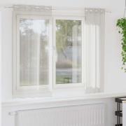 vidaXL Voile Gardin med gardiner 2 pcs Kräm 175 x 140 cm Polyester