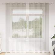 vidaXL Gardiner med gardiner 2 pcs Kräm 140x175cm Polyester