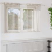 vidaXL Gardiner med gardiner 2 pcs Sand Polyester