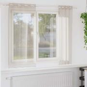 vidaXL Voile Gardin med gardiner 2 pcs Sand 175 x 140 cm Polyester