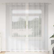 vidaXL Gardiner med gardiner 2 pcs Ljusgrå 140x175cm Polyester
