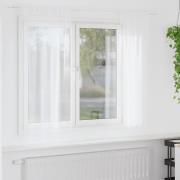 vidaXL Voile Gardin med gardiner 2 pcs Vit 175 x 140 cm Polyester