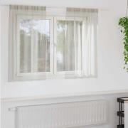 vidaXL Gardiner med gardiner 2 pcs Gräddvit Polyester