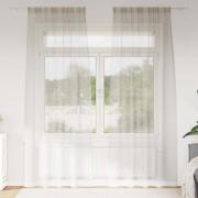 vidaXL Voile Gardin med gardiner 2 pcs Kräm 260 x 140 cm Polyester