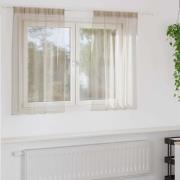 vidaXL Gardiner med gardiner 2 pcs Sand Polyester