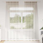 vidaXL Gardiner med gardiner 2 pcs Sand 140x175cm Polyester